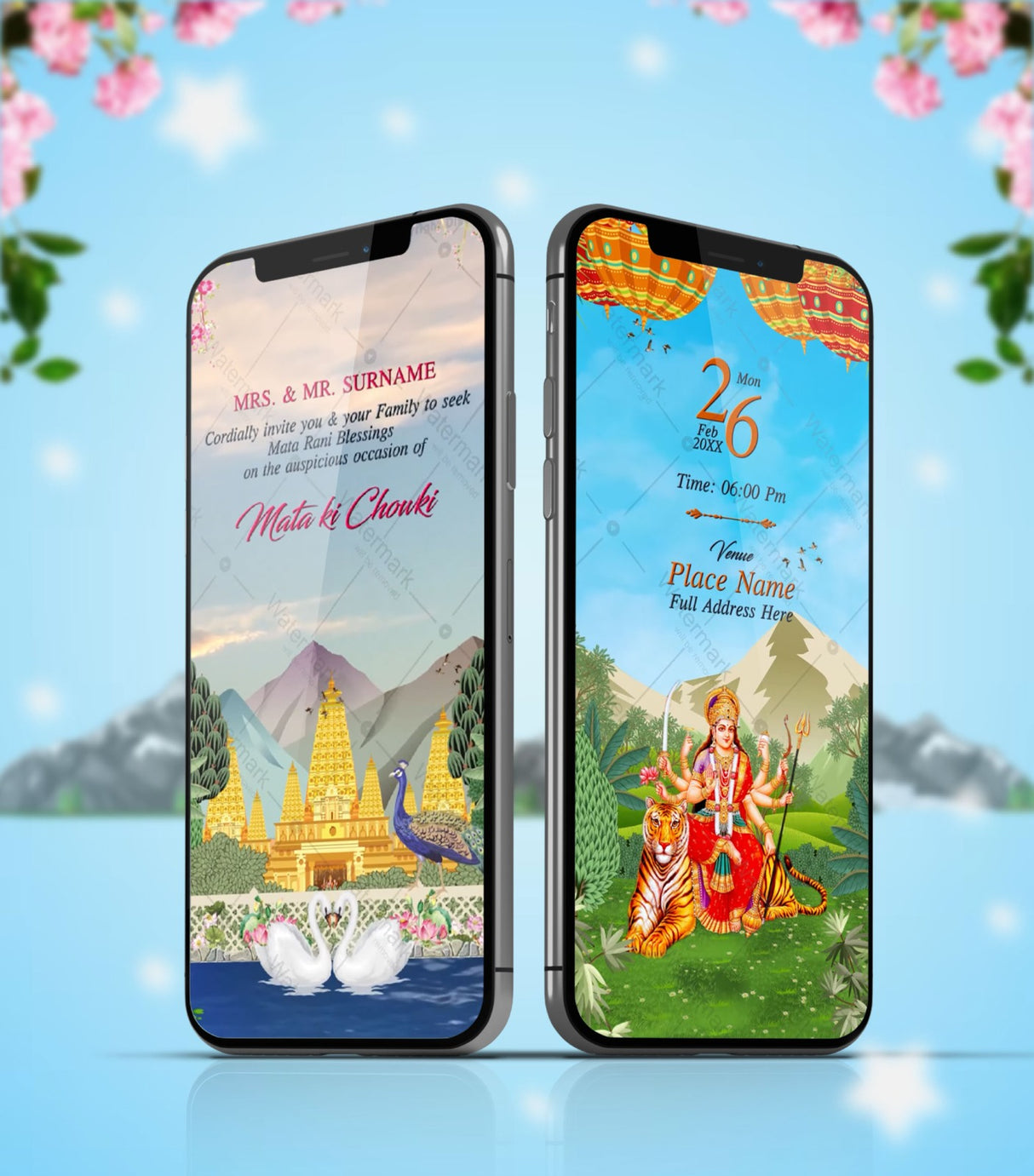 Online Mata ki Chowki Invitation Video