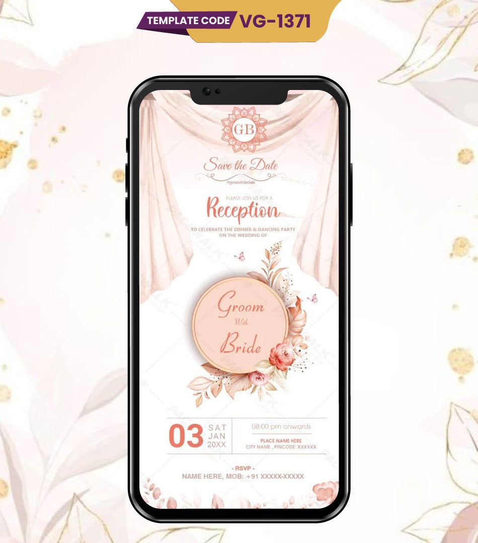 Personalised Reception Invitation Card