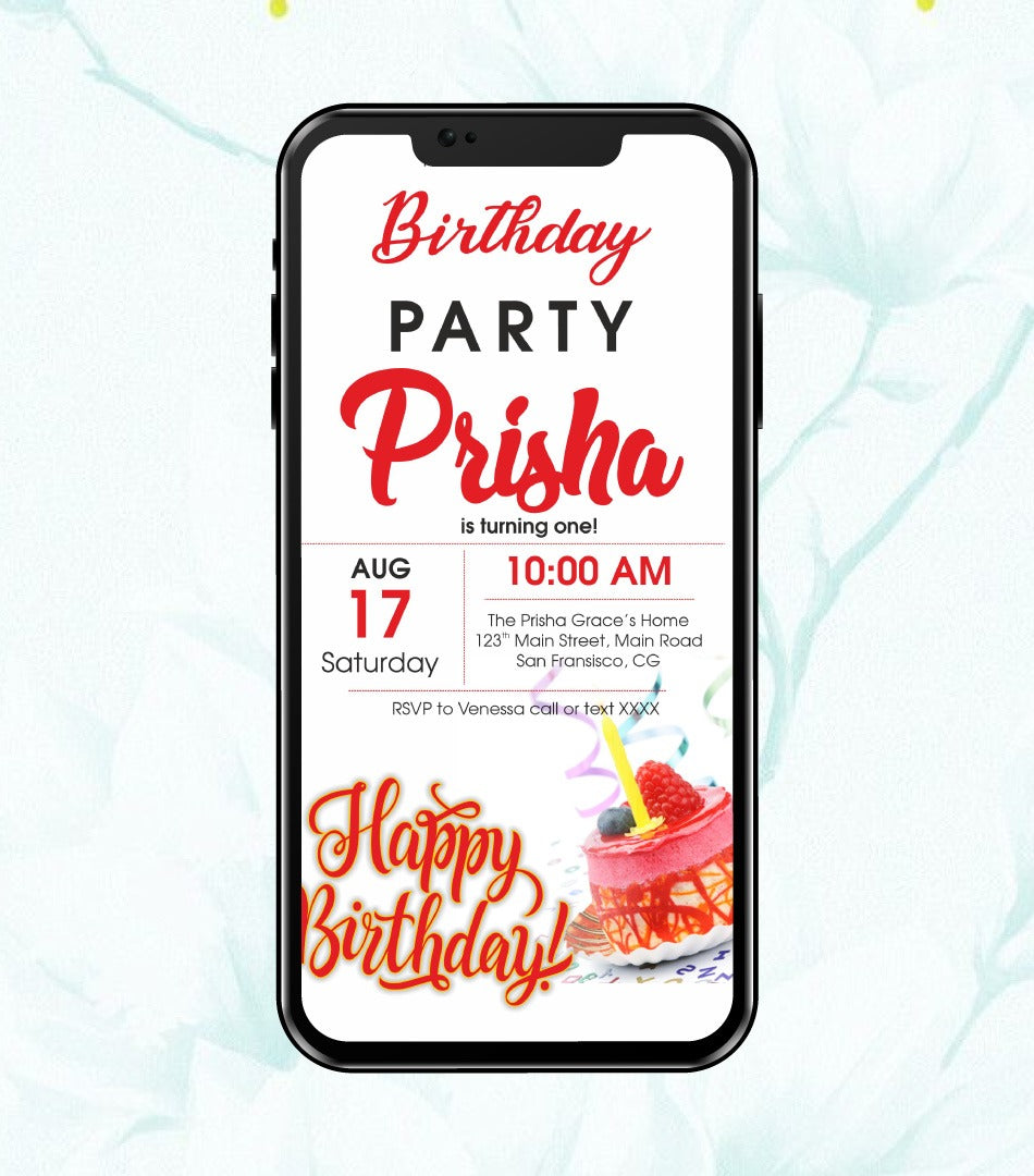 Personalized Birthday Invitation Card