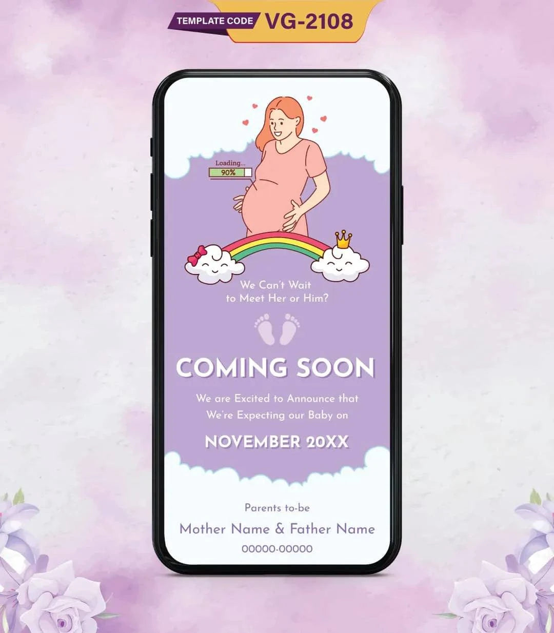 Pregnancy Announcement Invitation Card