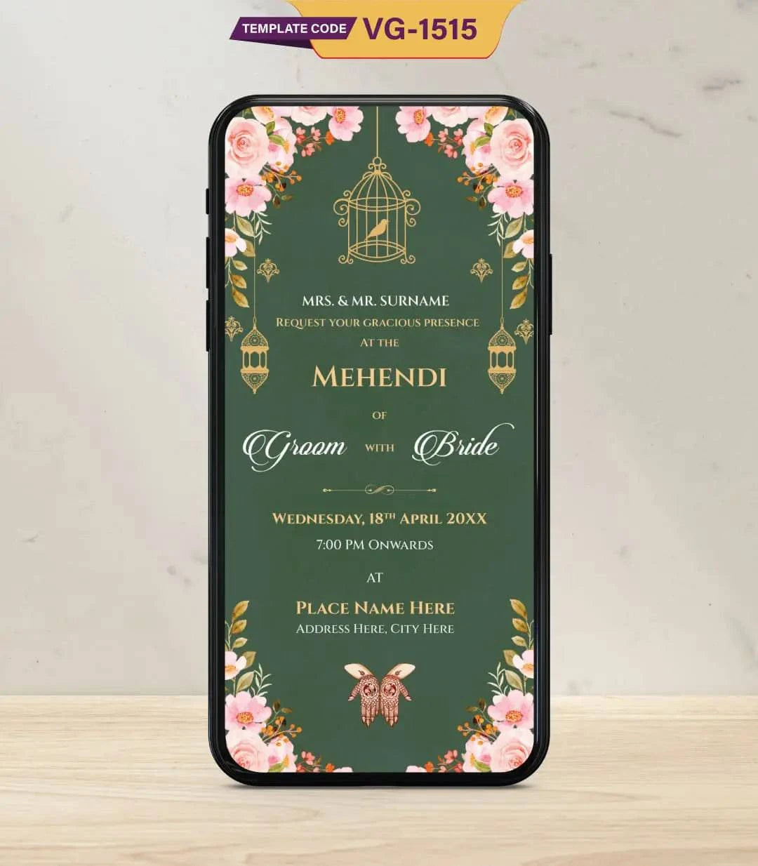 Punjabi Caricature Multiple Events Wedding Invitation PDF