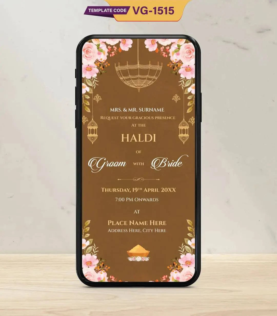 Punjabi Caricature Multiple Events Wedding Invitation PDF