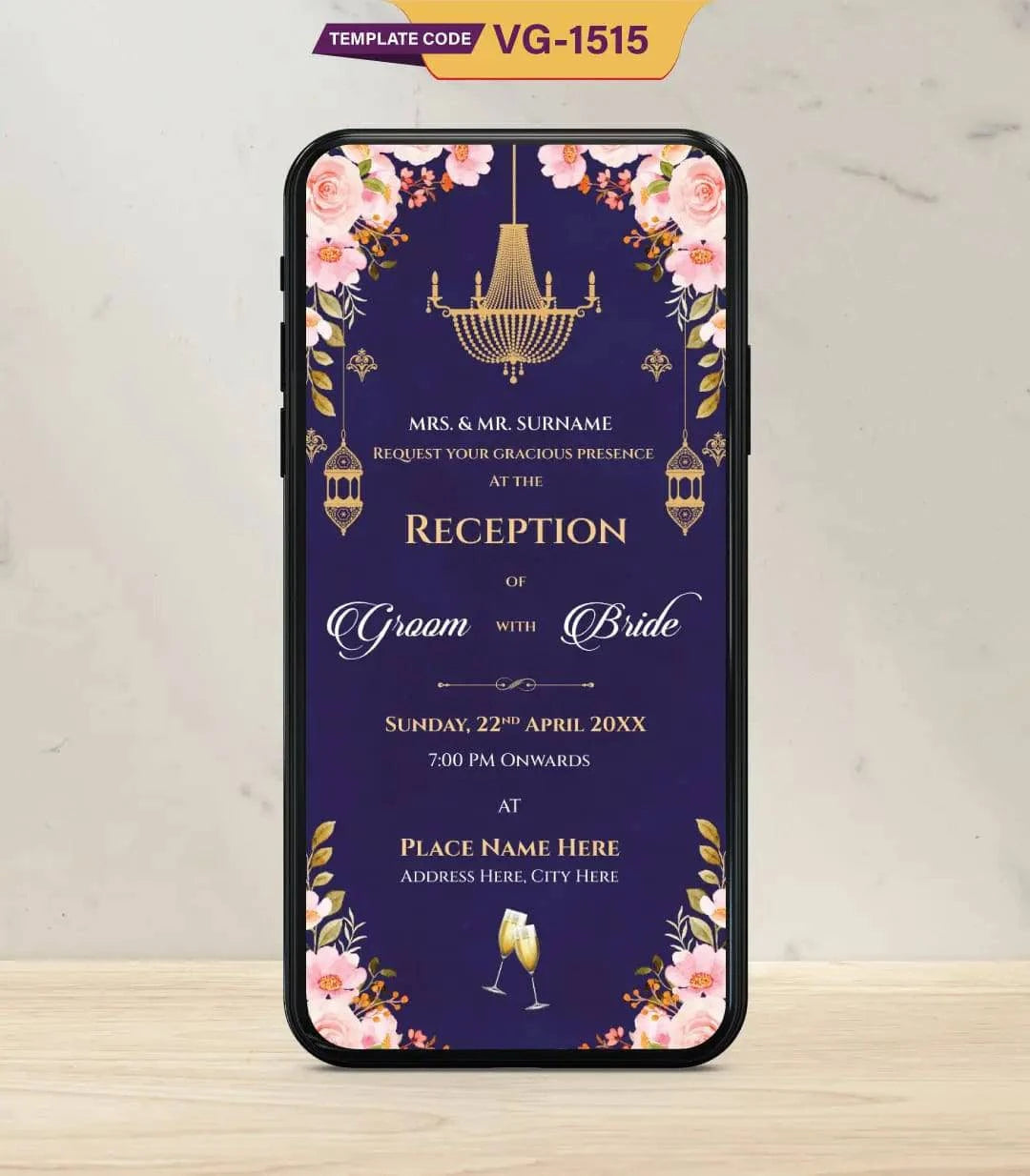 Punjabi Caricature Multiple Events Wedding Invitation PDF