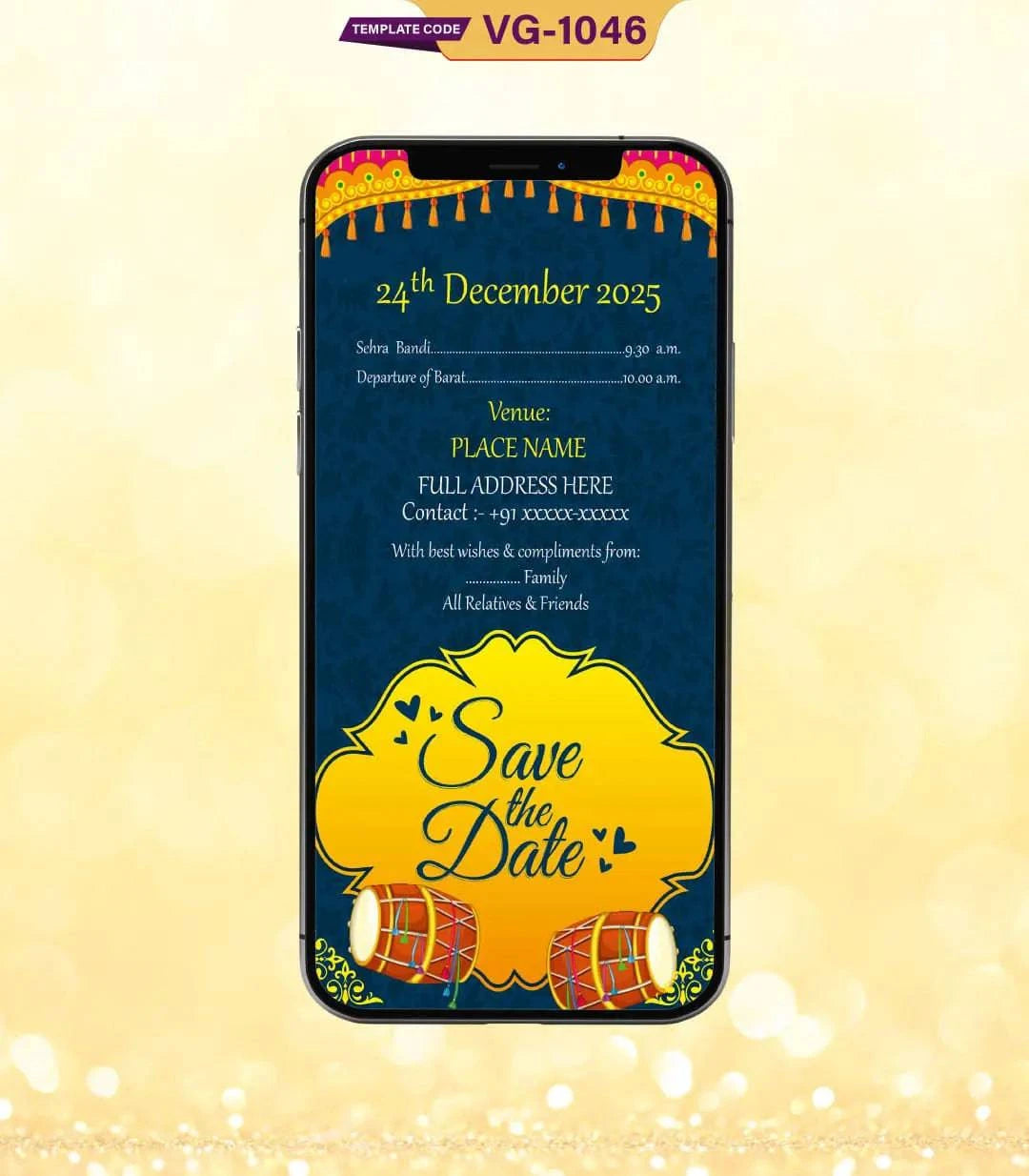 Punjabi Sikh Wedding Invitation ecard With Pictures