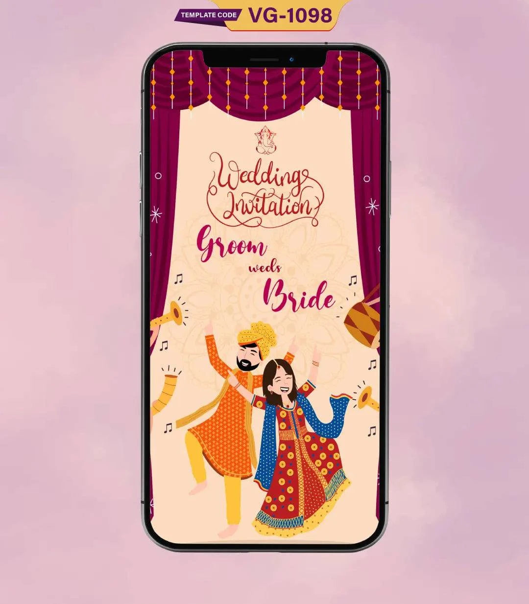 Punjabi Sikh Wedding Invitation