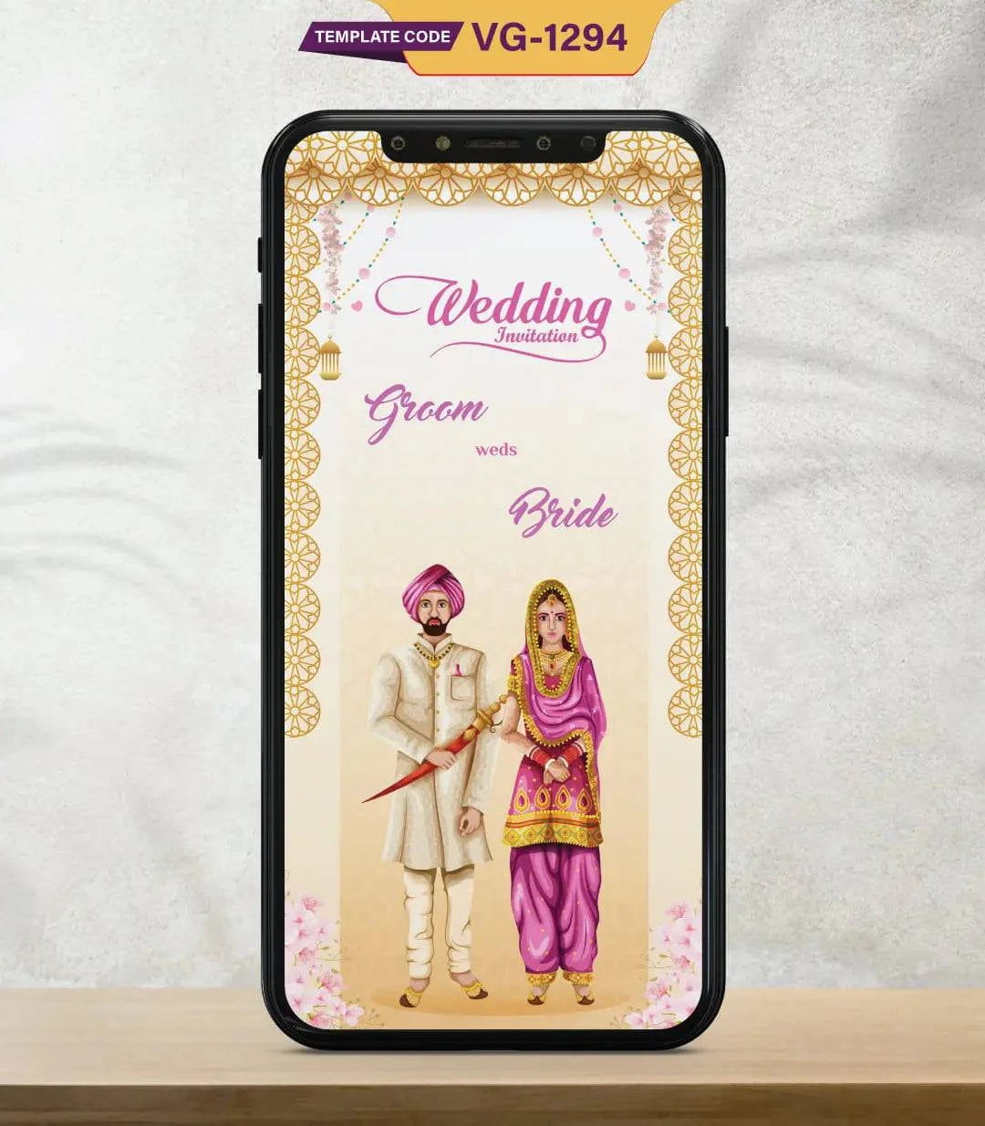 Punjabi Wedding Invite PDF Card