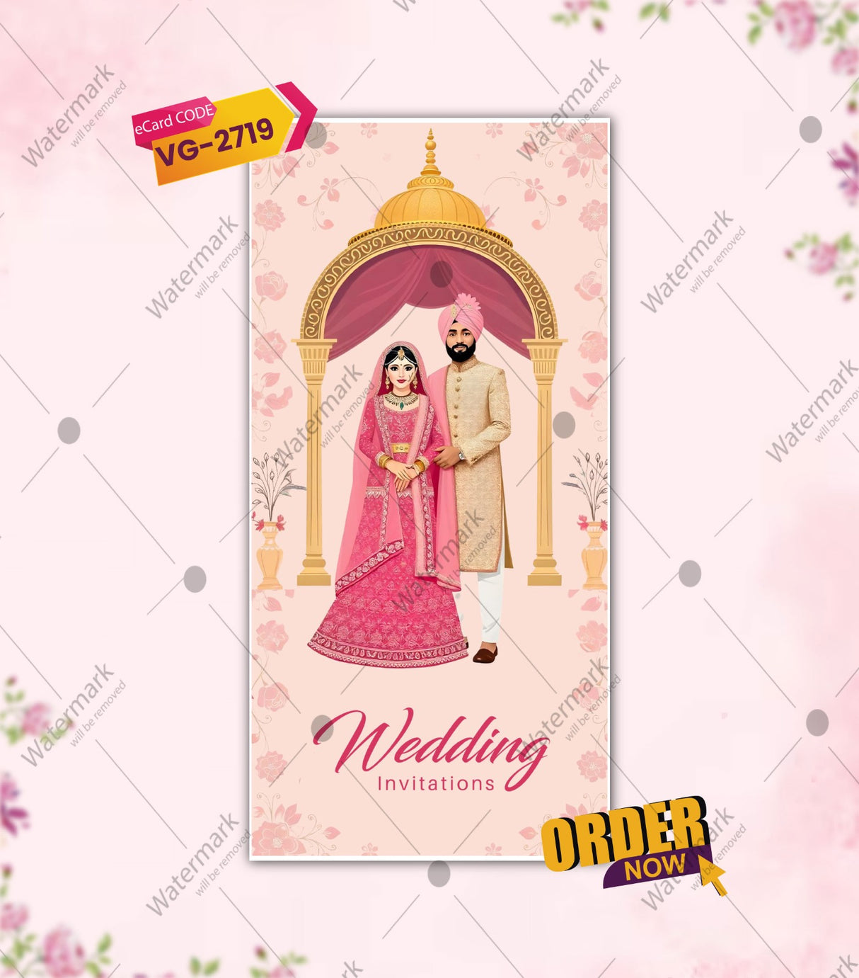Punjabi Wedding Invitation Card