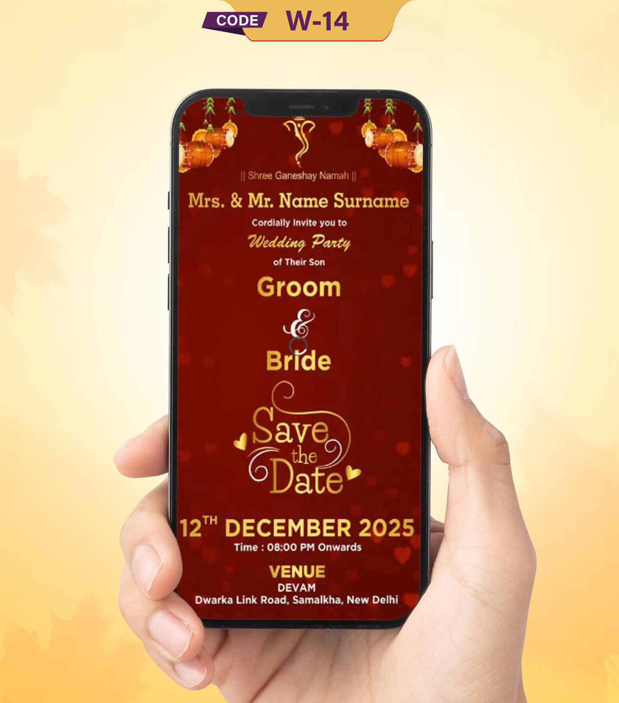 Punjabi Sikh Wedding Invitation