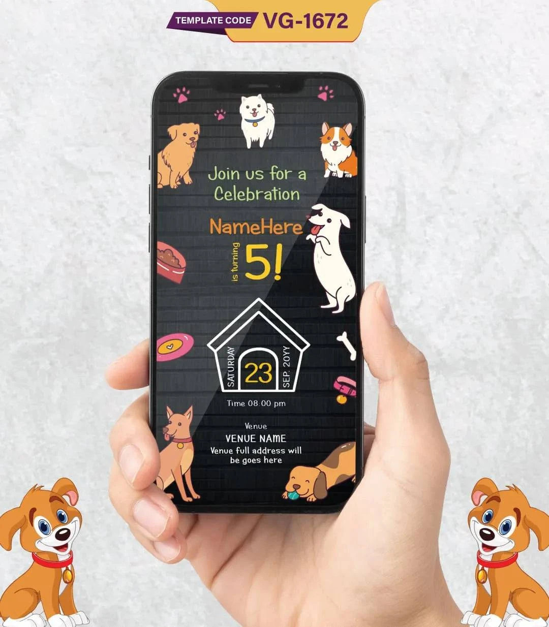 Puppy Dog Birthday Party Invitation