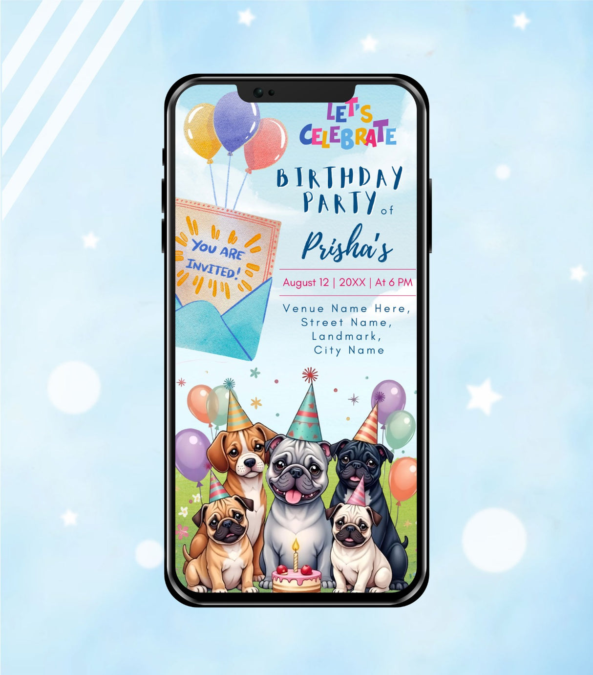 Puppy Party Invitation Printable