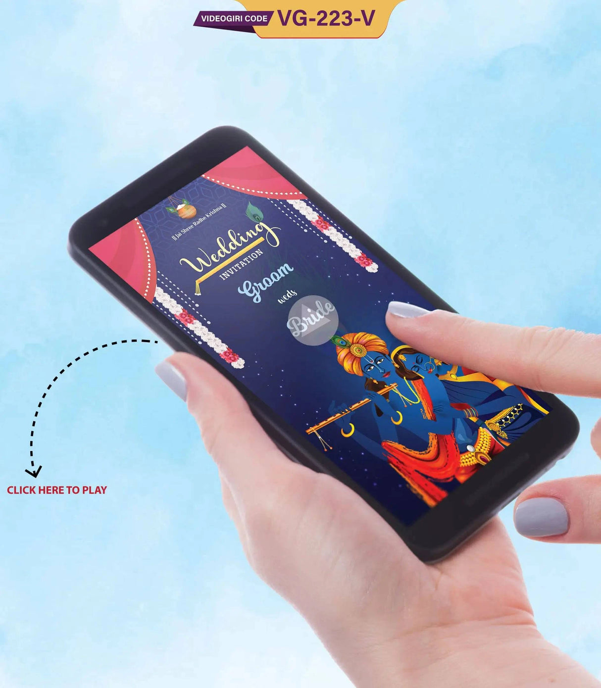 Radha Krishna Theme Wedding Invite Video