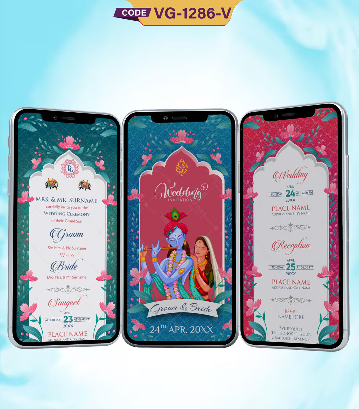 Radha Krishna Wedding Invitation Video