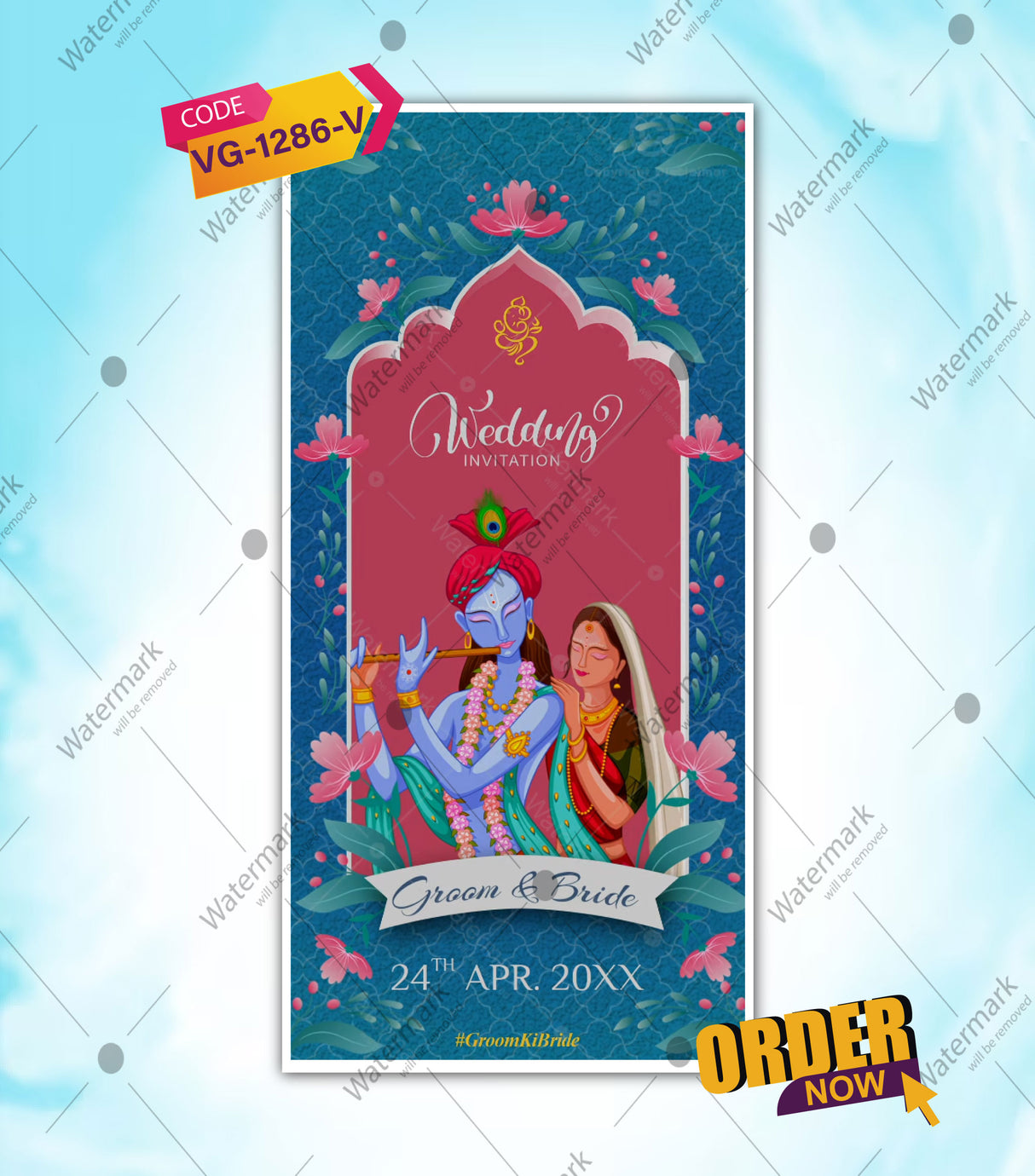 Radha Krishna Wedding Invitation Video