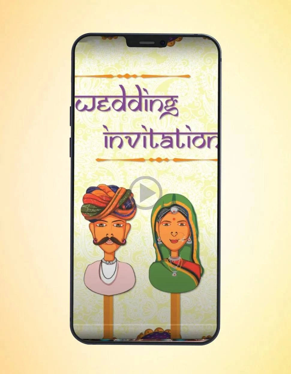 Vertical Rajasthani Marwari Style Wedding Invitation Video