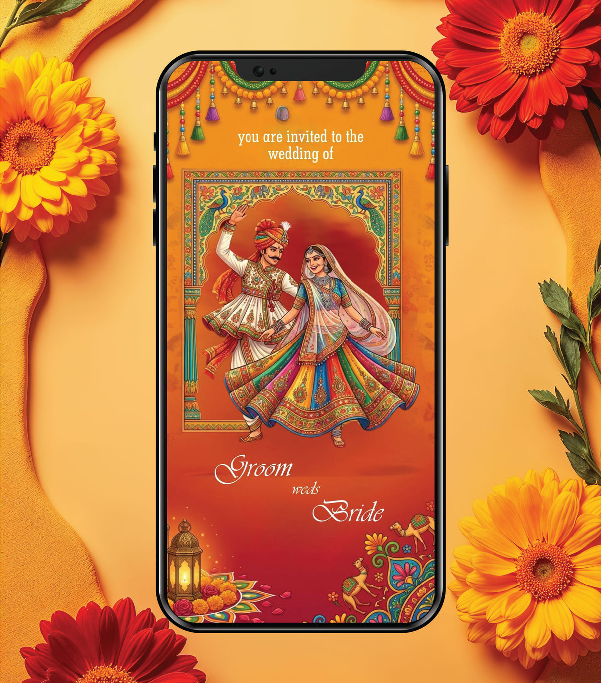 Rajasthani Royal Wedding Invitation