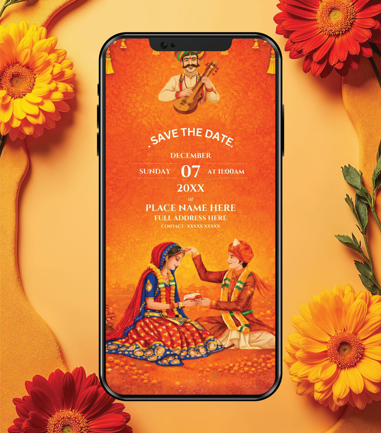Rajasthani Royal Wedding Invitation