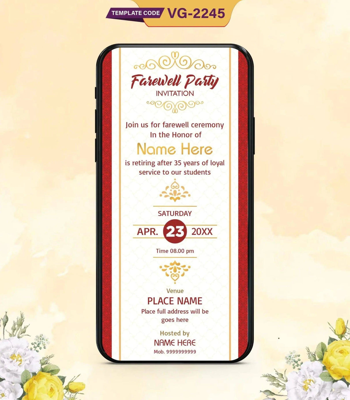 Retirement Farewell Party Invitation