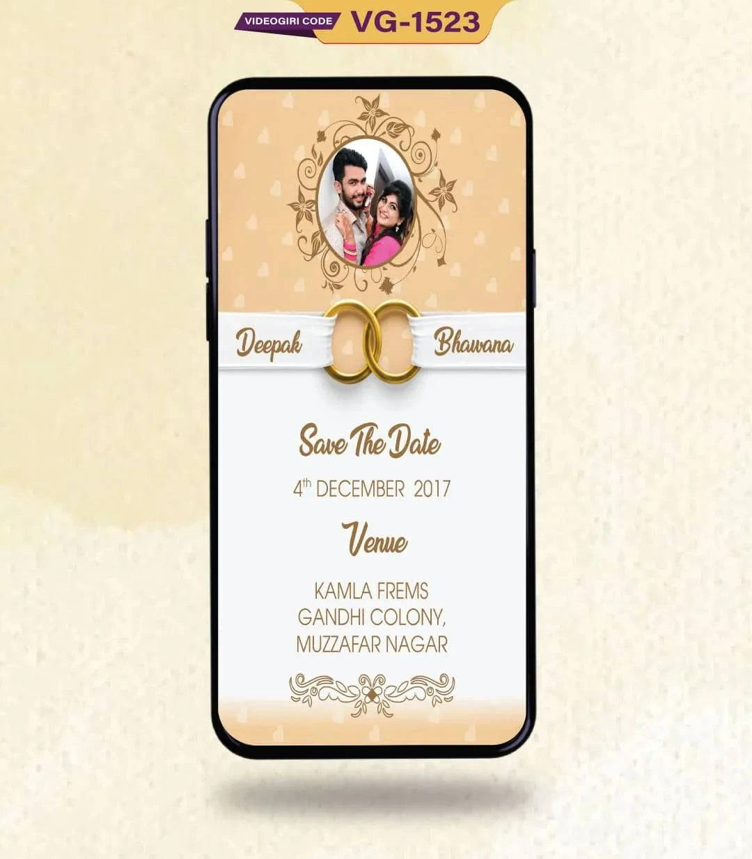 Ring Ceremony Invitation Card