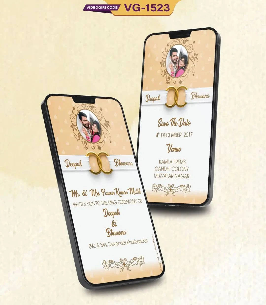 Ring Ceremony Invitation Card