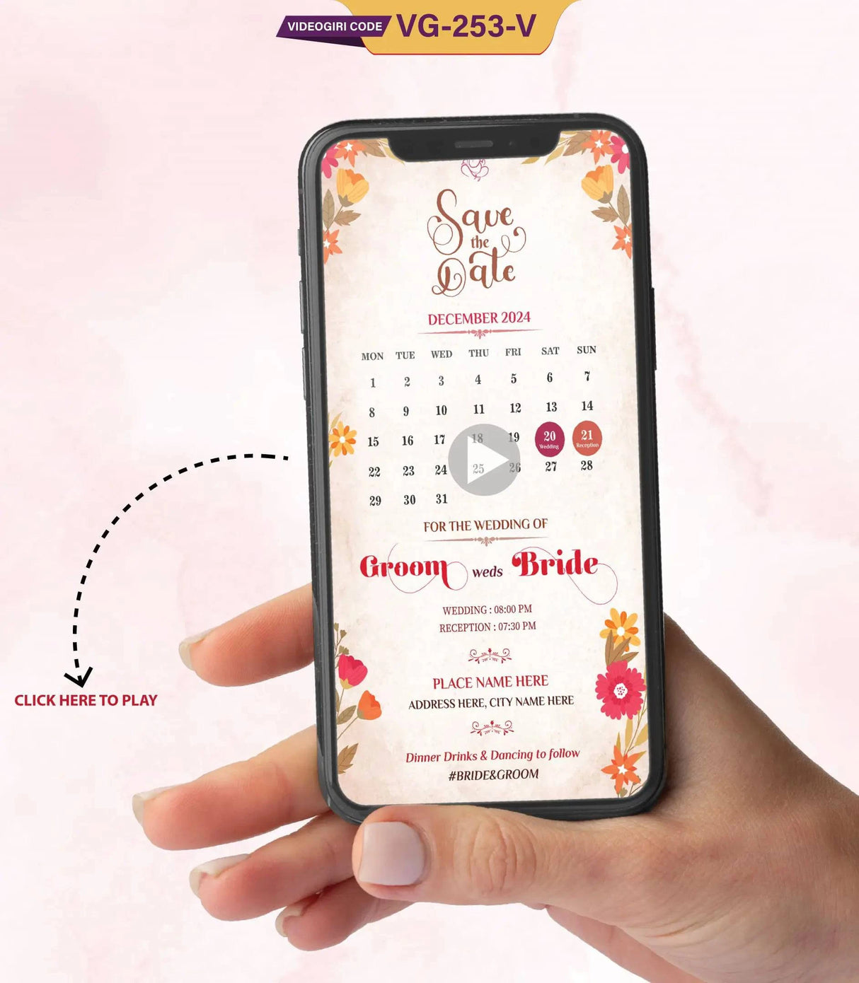 Rose Calendar Save The Date Video