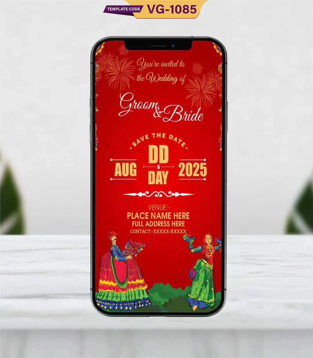 Royal Rajasthani Wedding Invitation Card