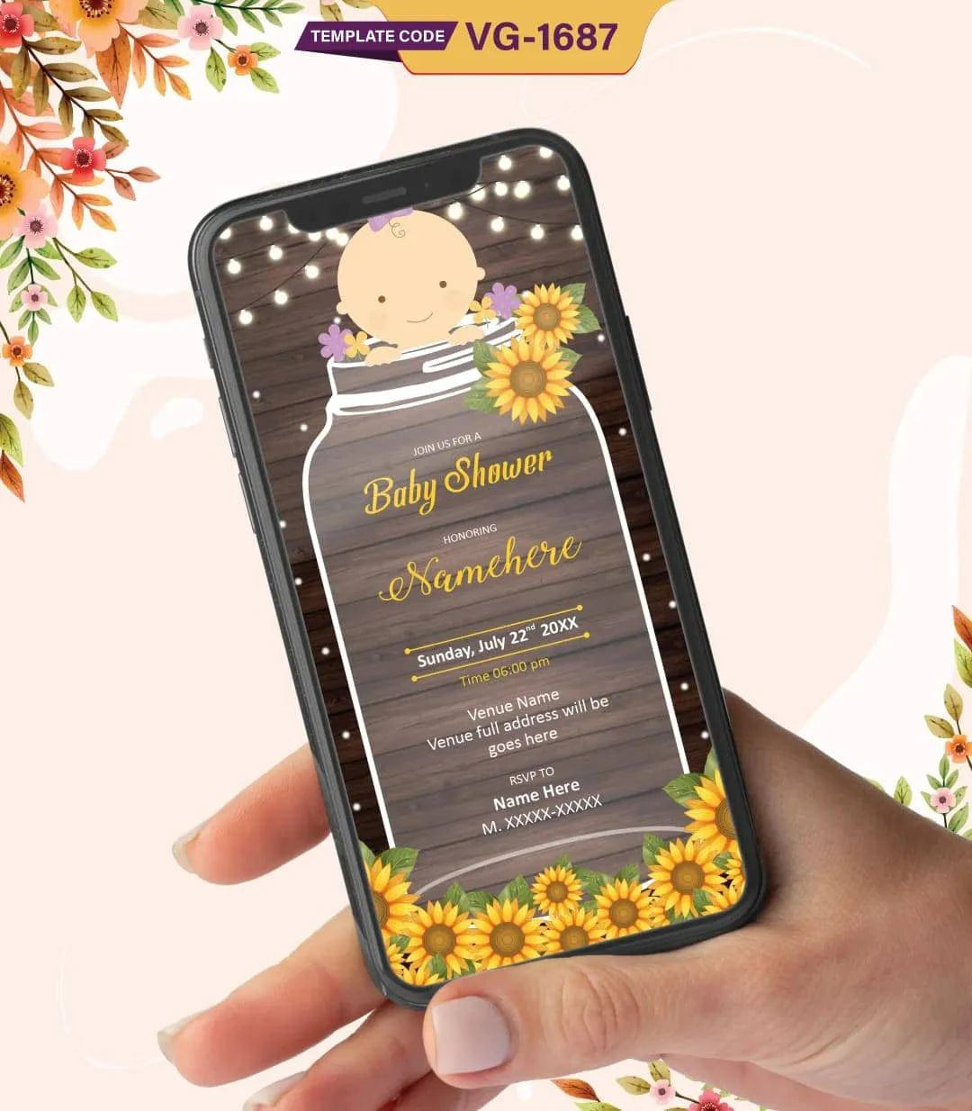 Rustic Baby Shower Invitation