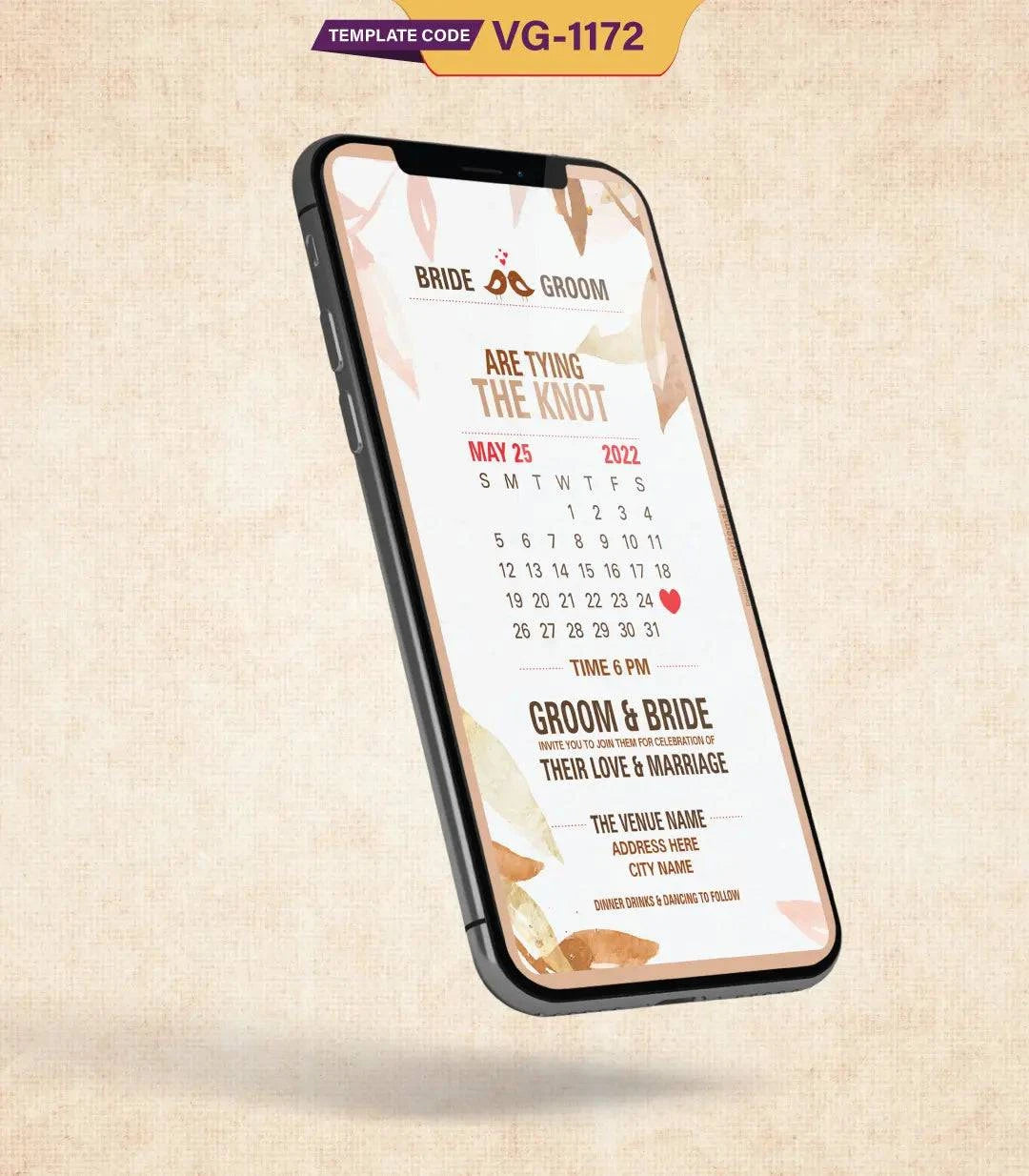 Rustic Calendar Wedding Save the Date Card