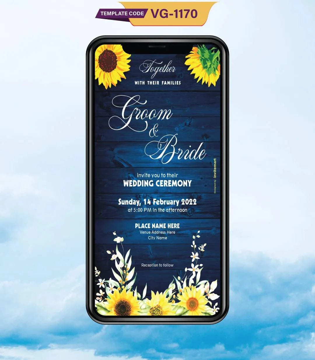 Rustic Sunflower Wedding Invitation