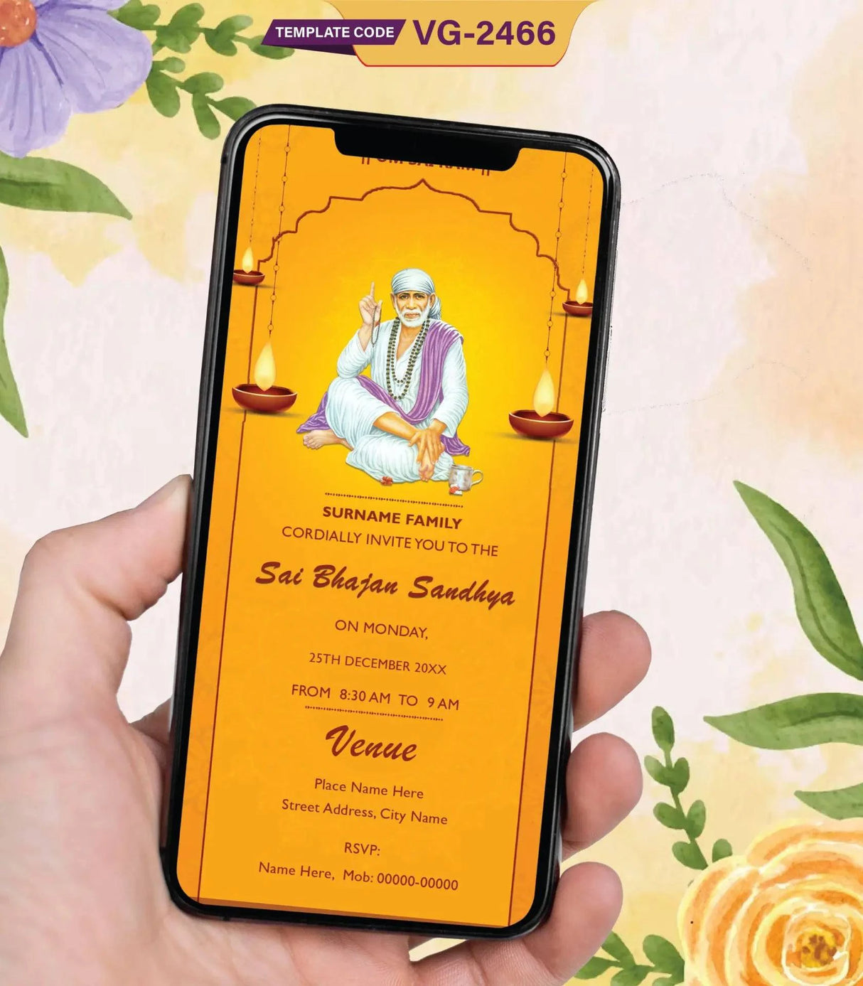 Sai Pooja Invitation