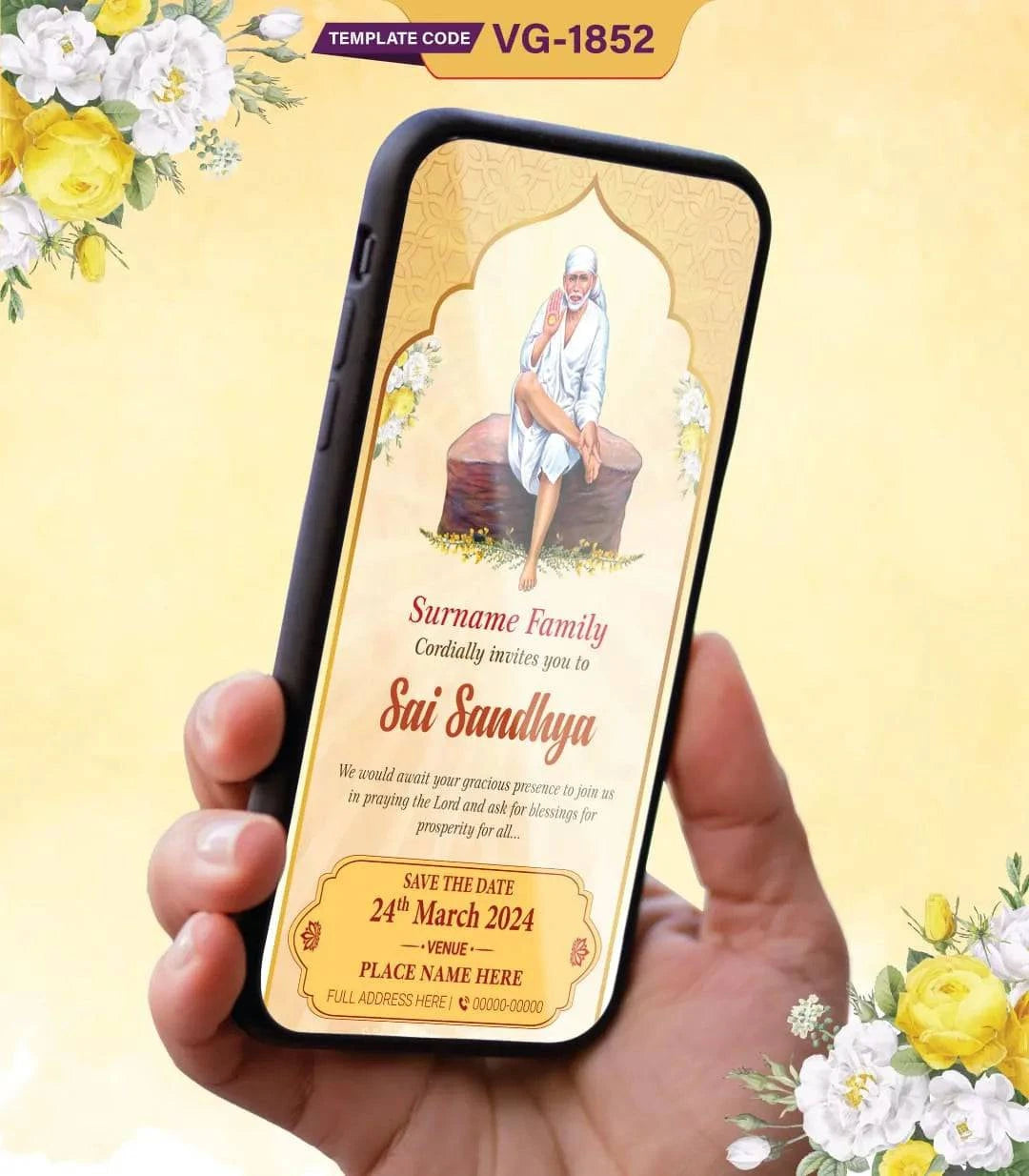 Sai Sandhya Invitation Card