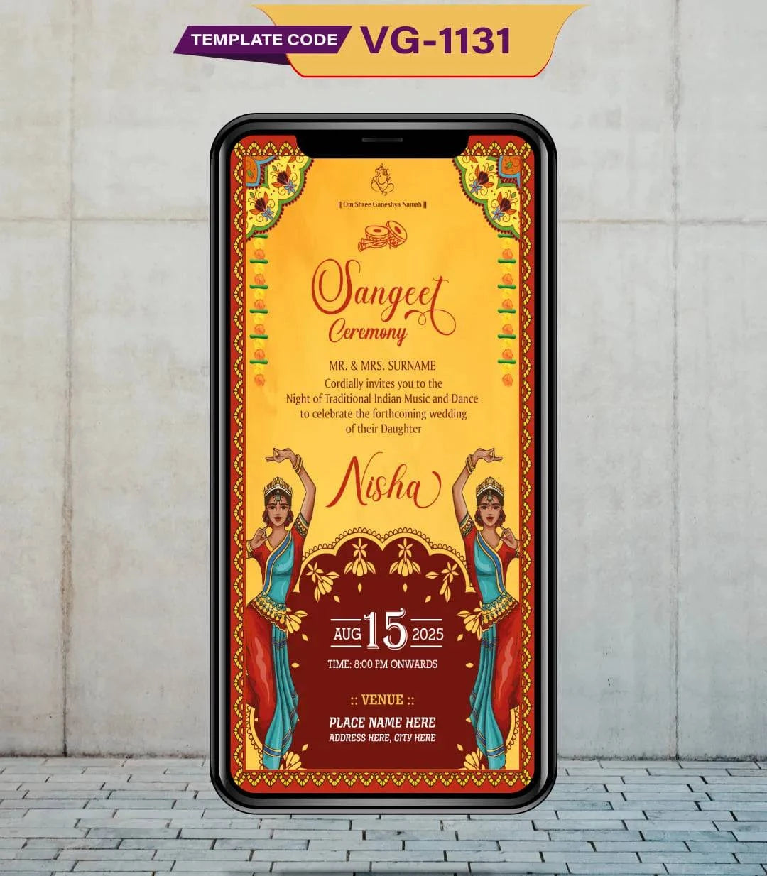 Sangeet Invitation Card