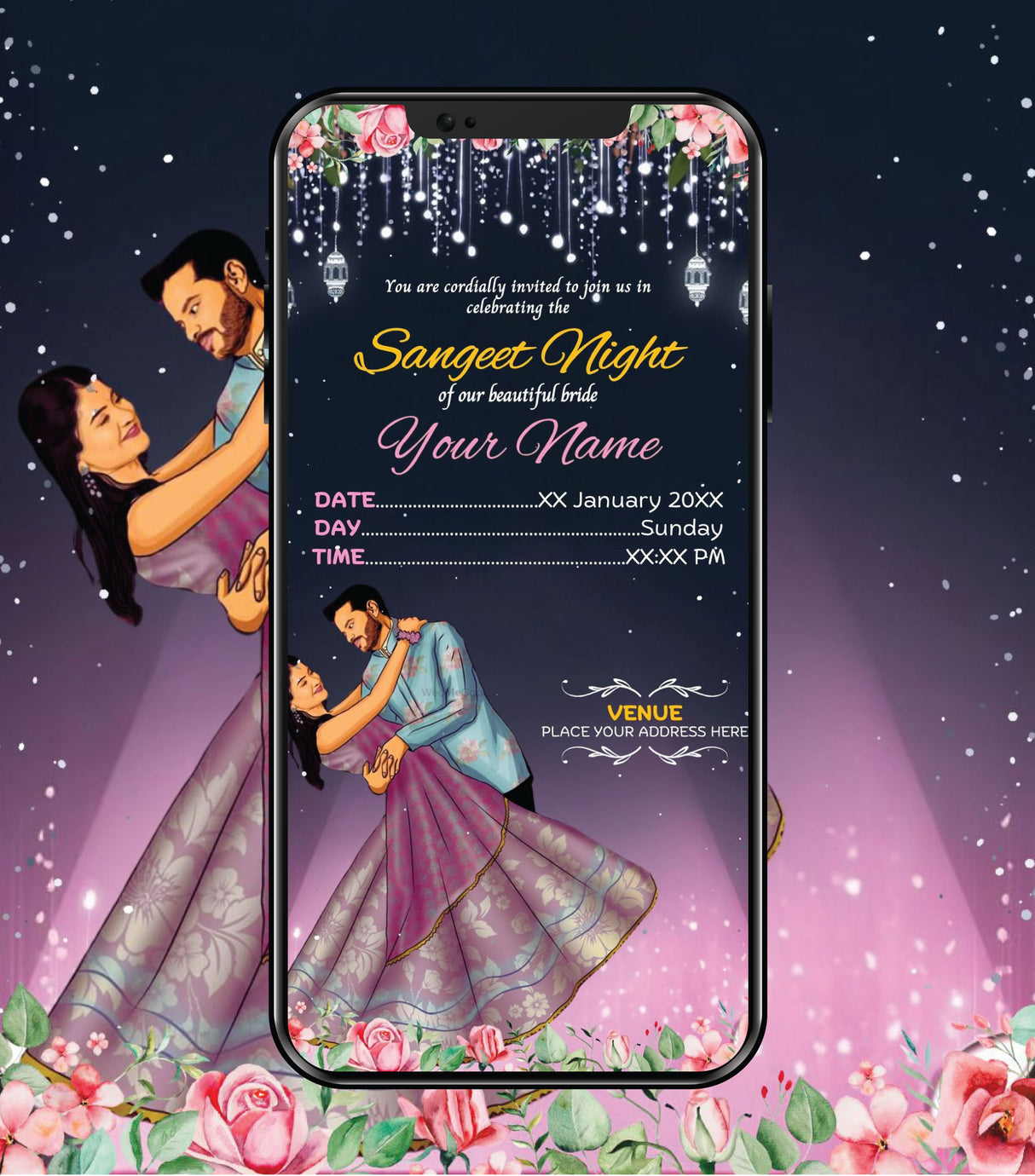 Sangeet Night Invitation Card