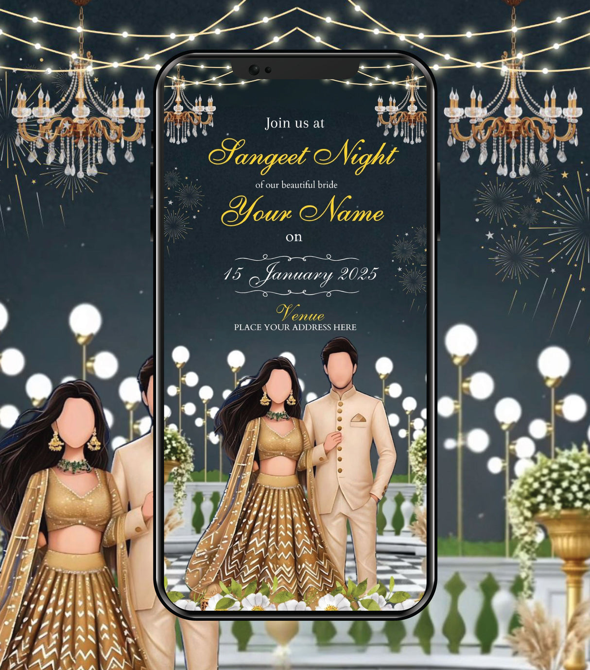 Sangeet Night Invitation Card