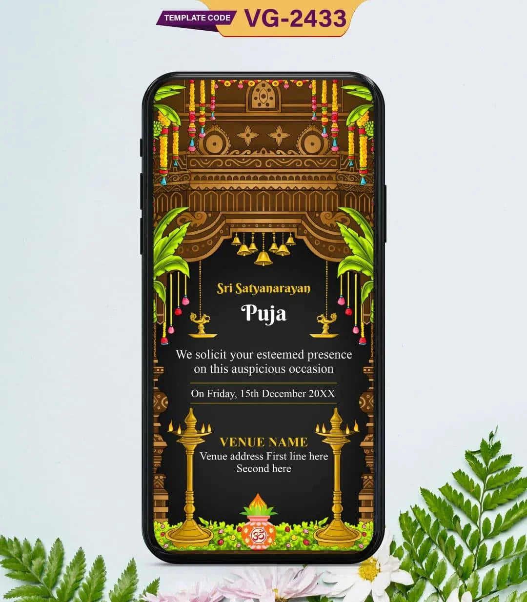 Satyanarayan Puja Invitation