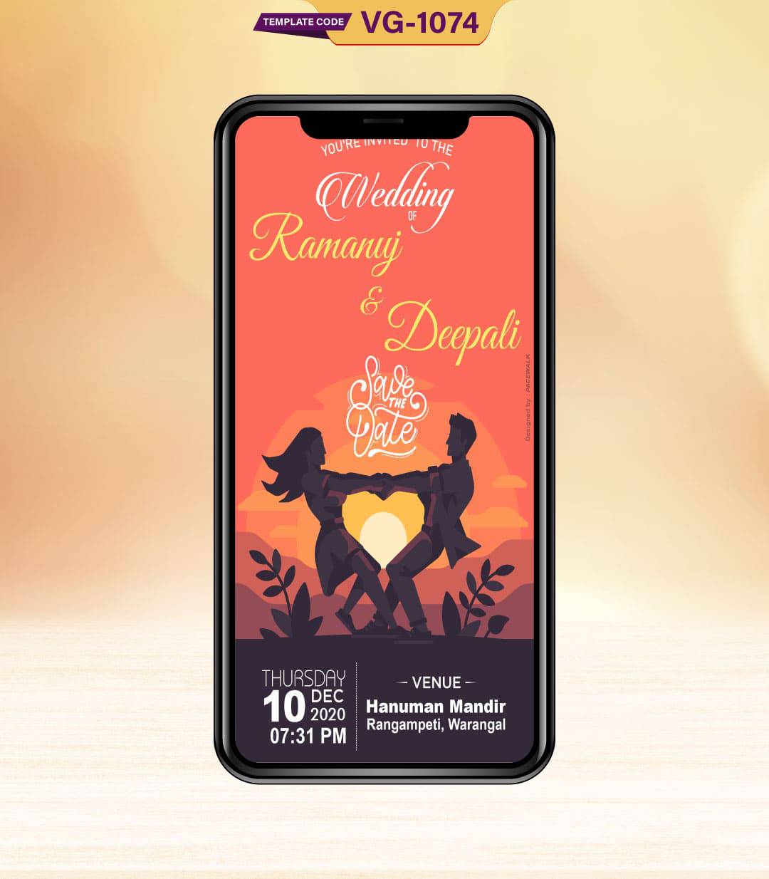 Save The Date Wedding Invitation