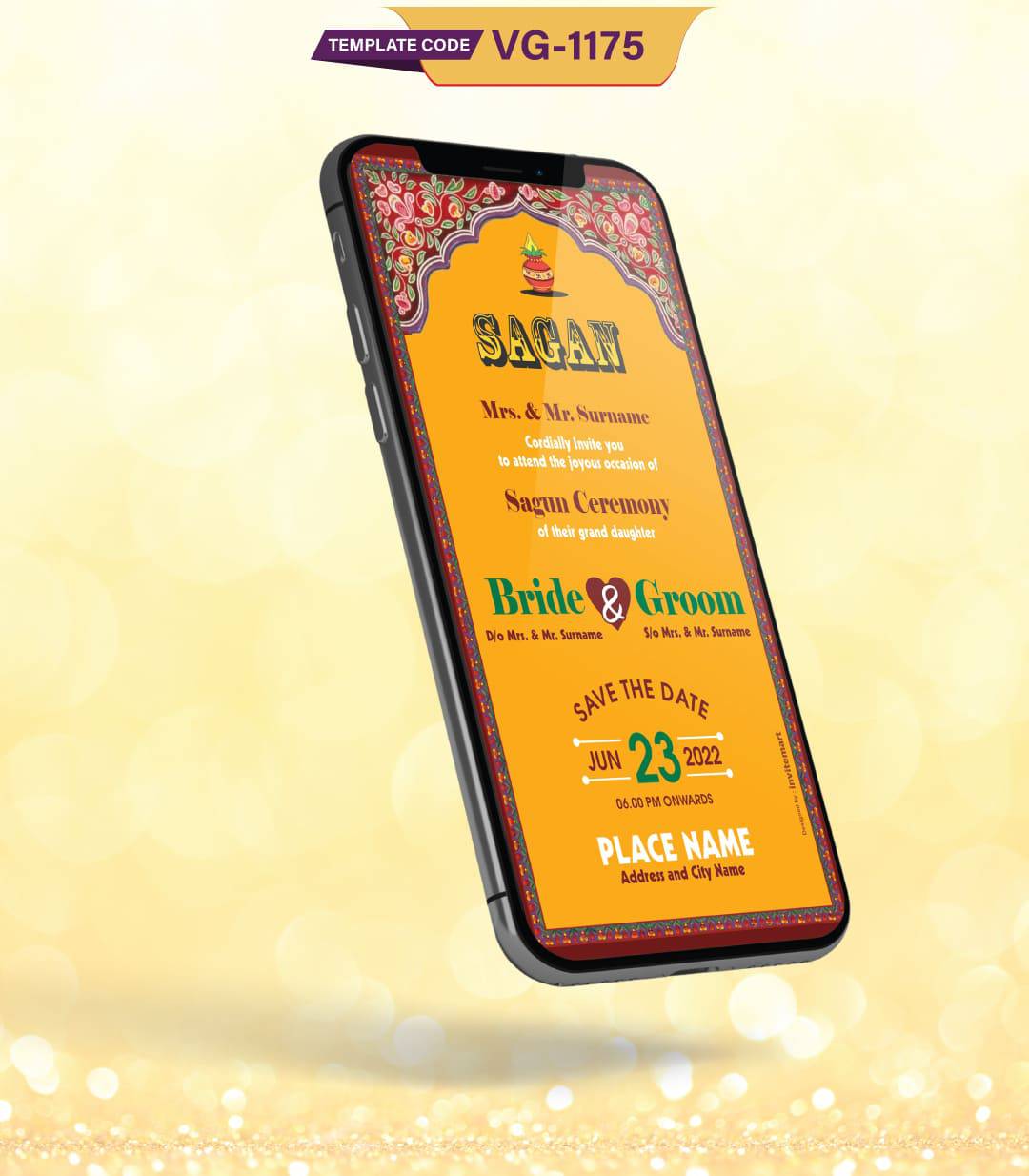 Shagun Ceremony Invite Card