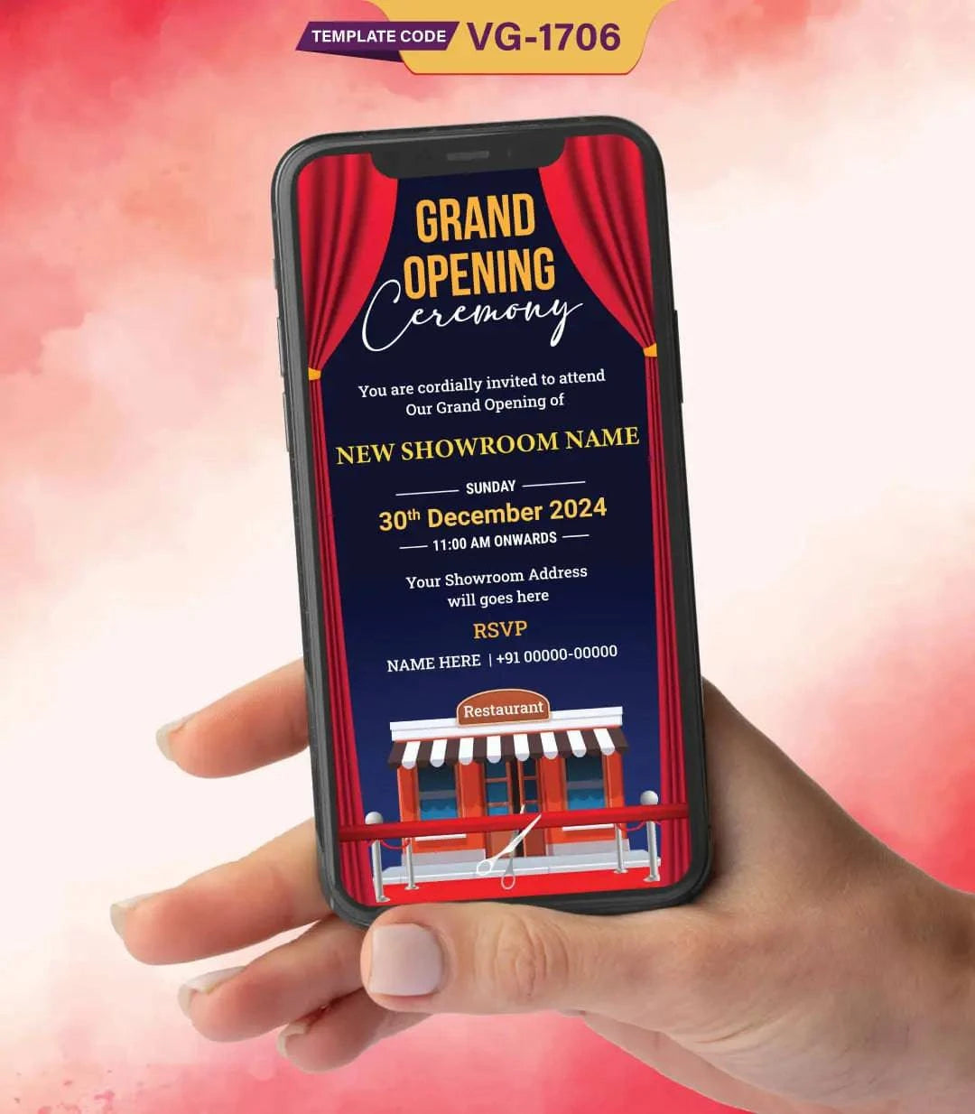 Showroom Grand Opening Invitation Card
