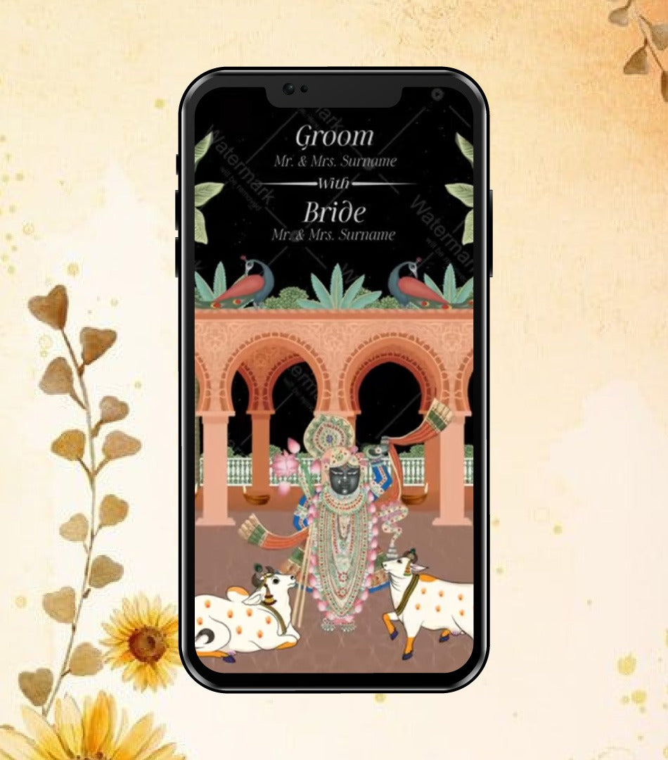Shri Krishna Theme Wedding Invitation Video