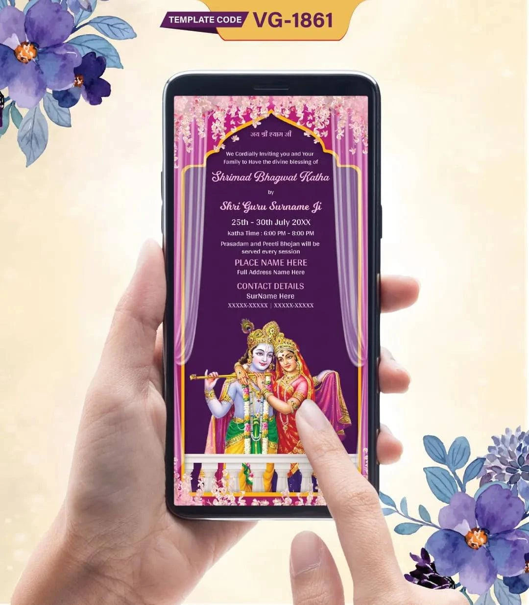 Shrimad Bhagwat Katha Invitation