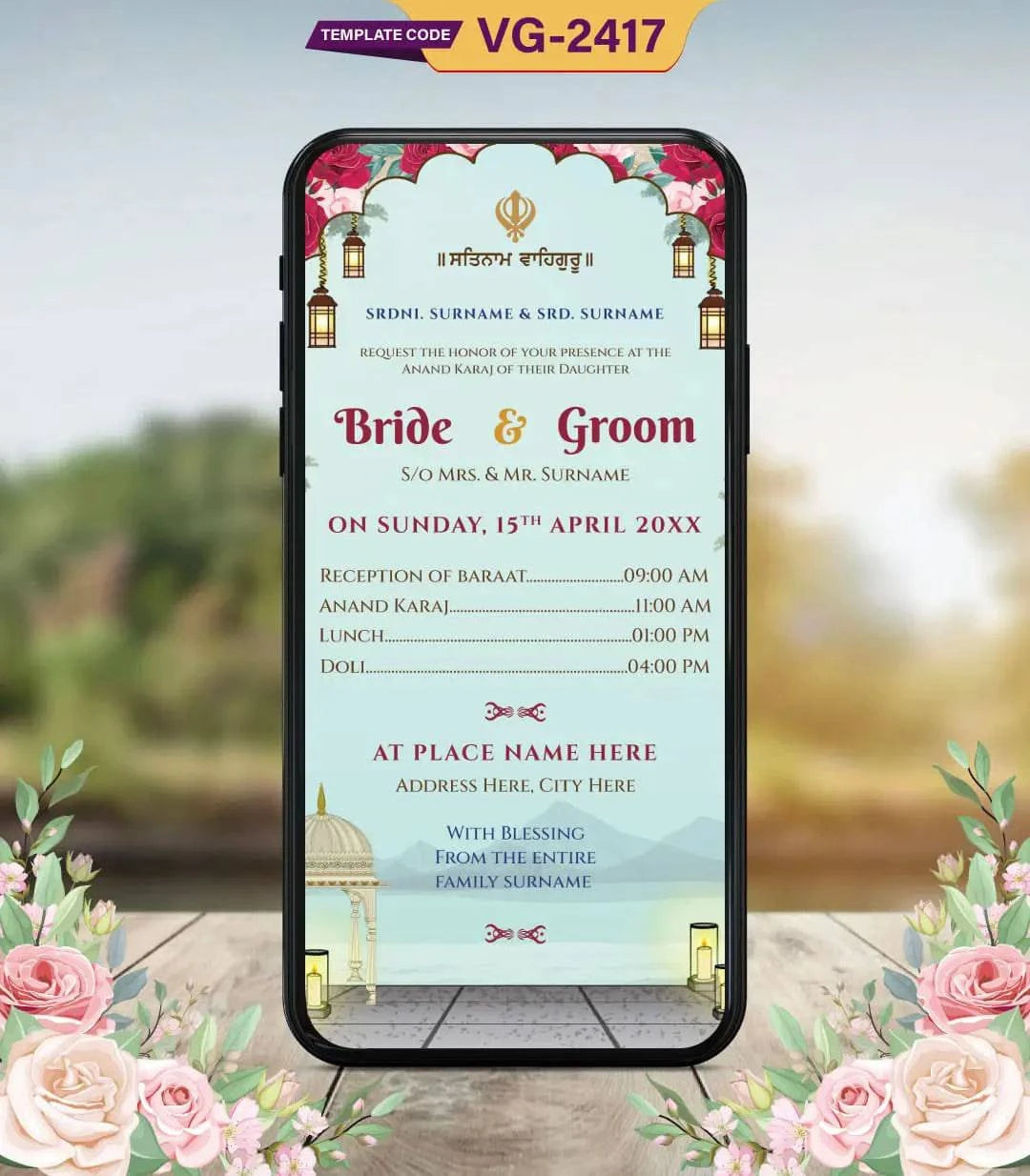 Sikh Wedding Invitation Templates