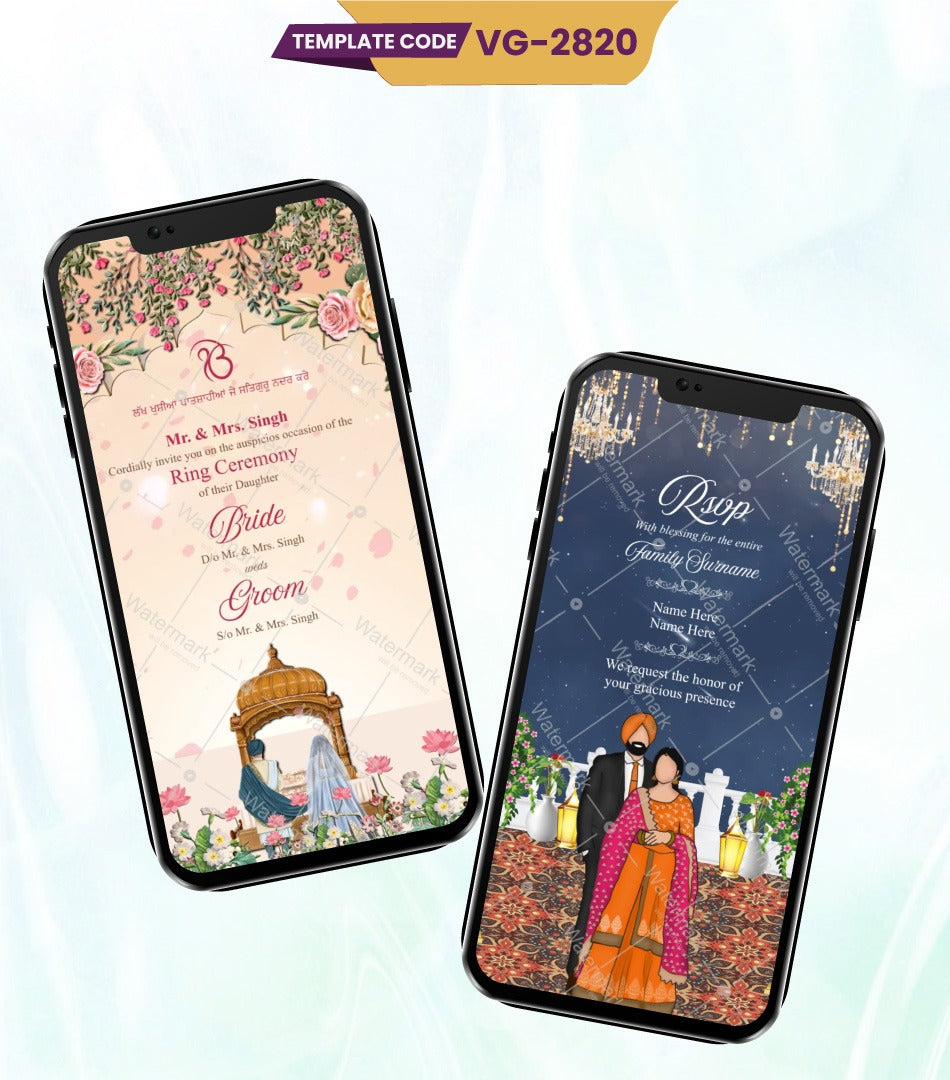 Sikh Ring Ceremony Invitation Video