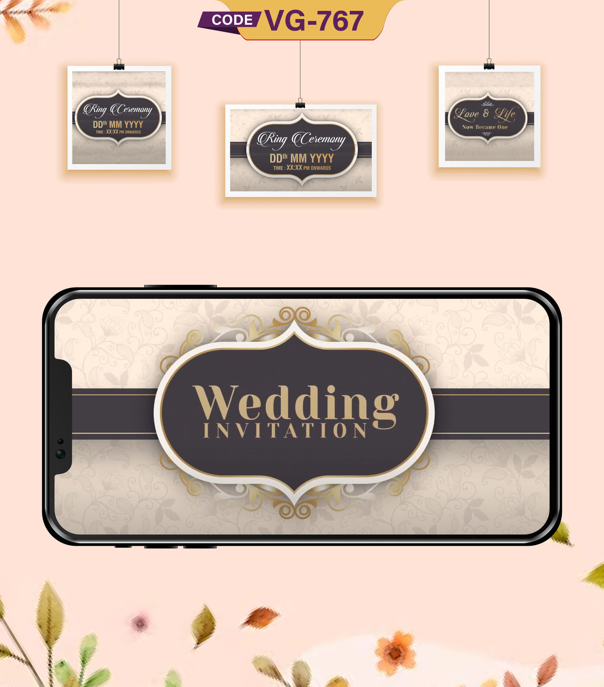 Simple Sober Wedding Invitation Video