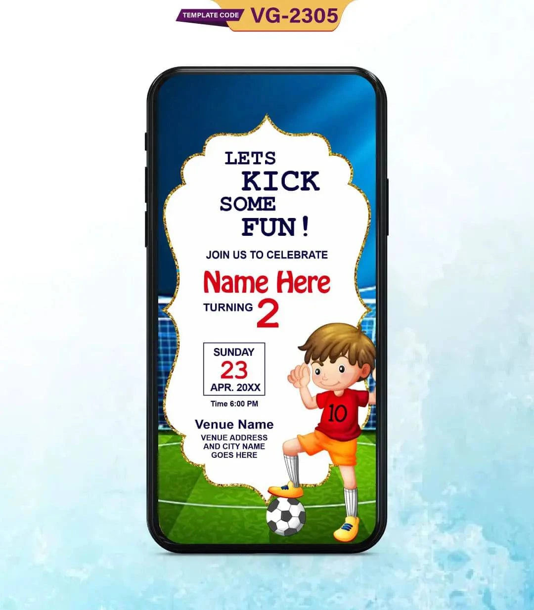 Soccer Birthday Party Invitations