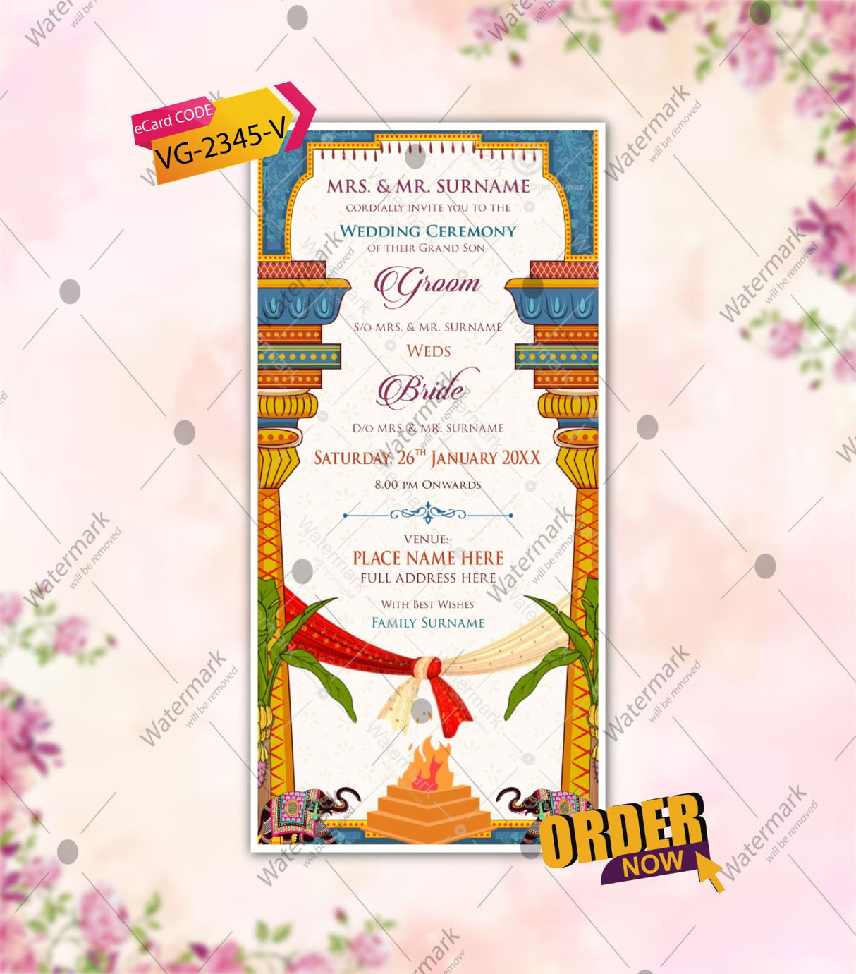 South Indian Wedding Invitation Video Templates