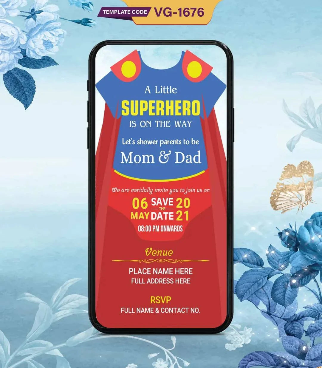 Superhero Baby Shower Invitation