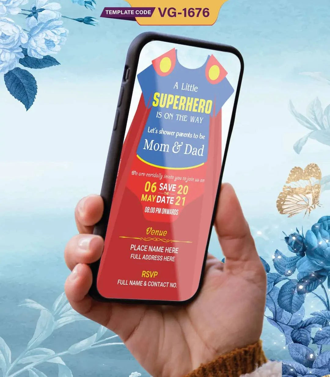 Superhero Baby Shower Invitation