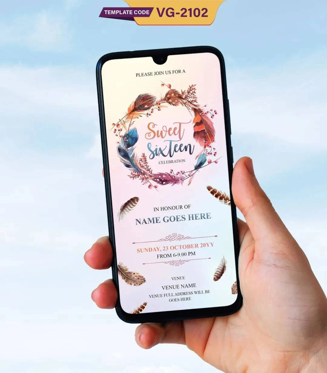 Sweet Sixteen Birthday Invitation