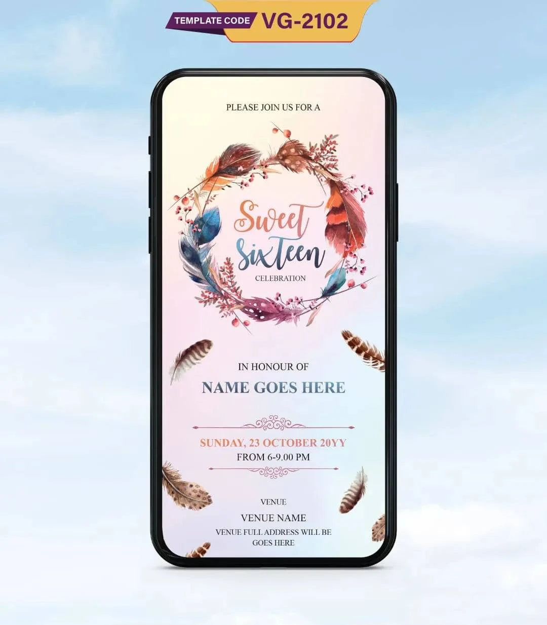 Sweet Sixteen Birthday Invitation