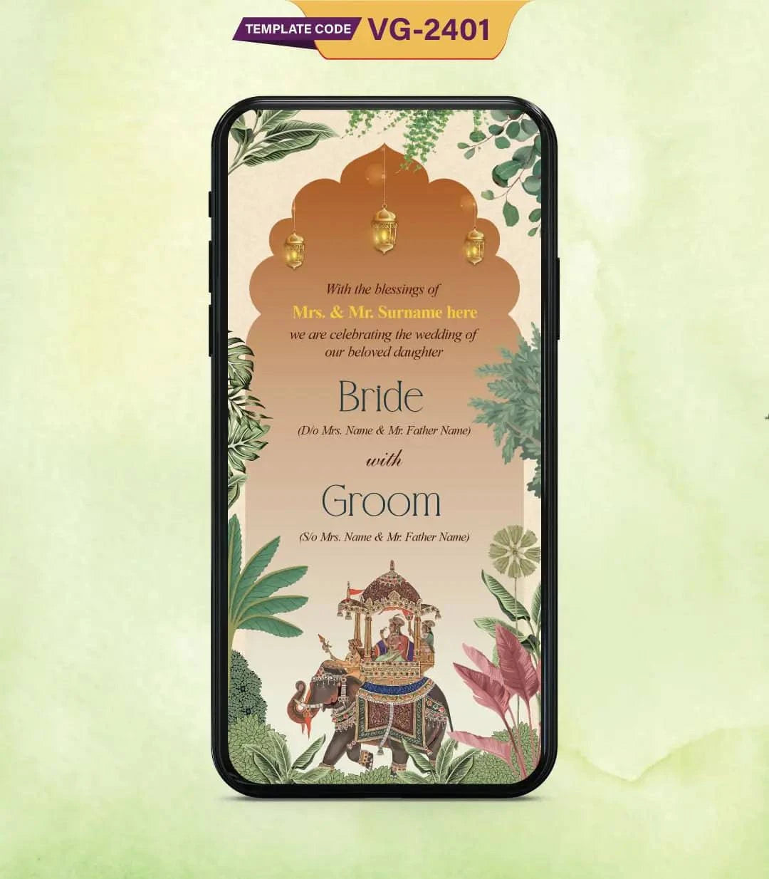 Traditional Indian Wedding Invitation PDF