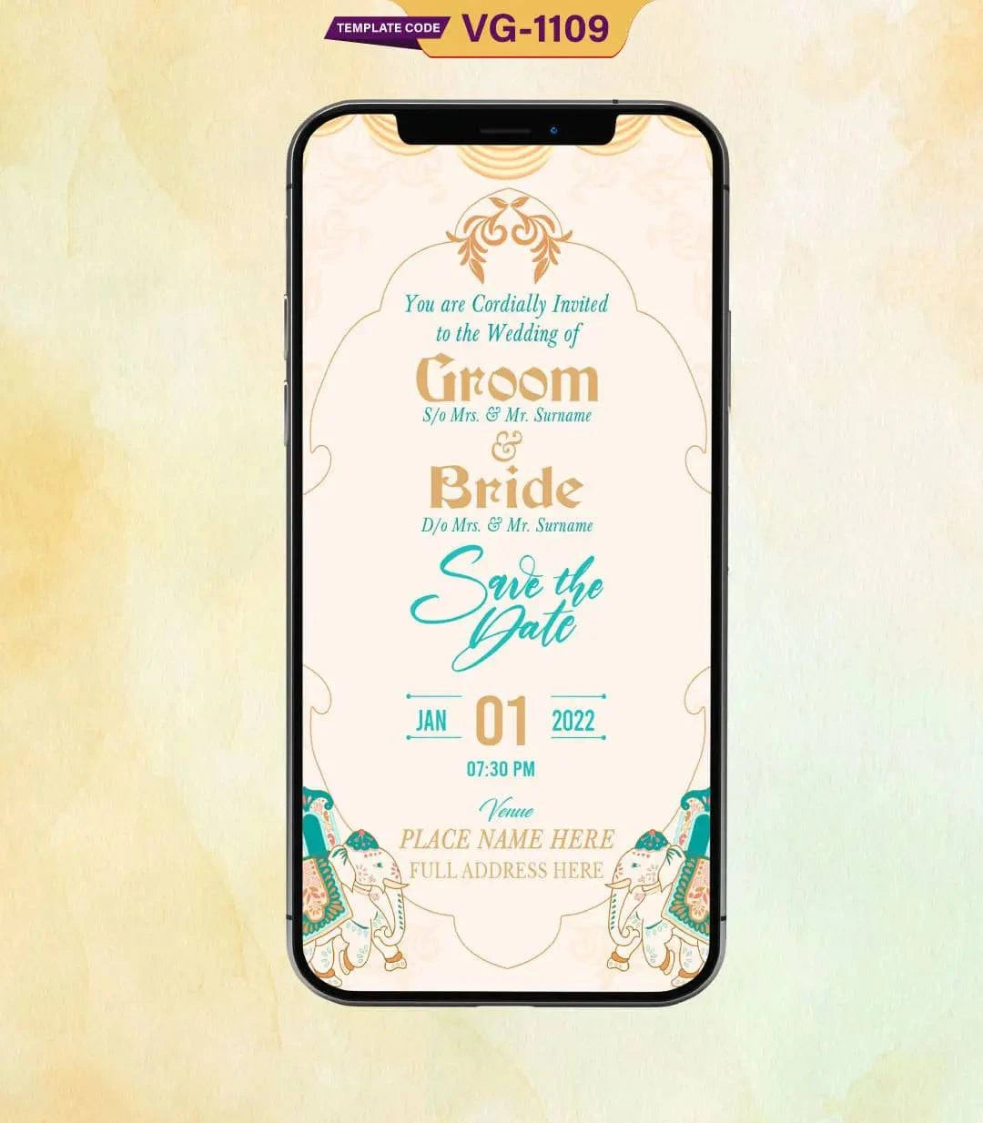 Traditional Wedding Card